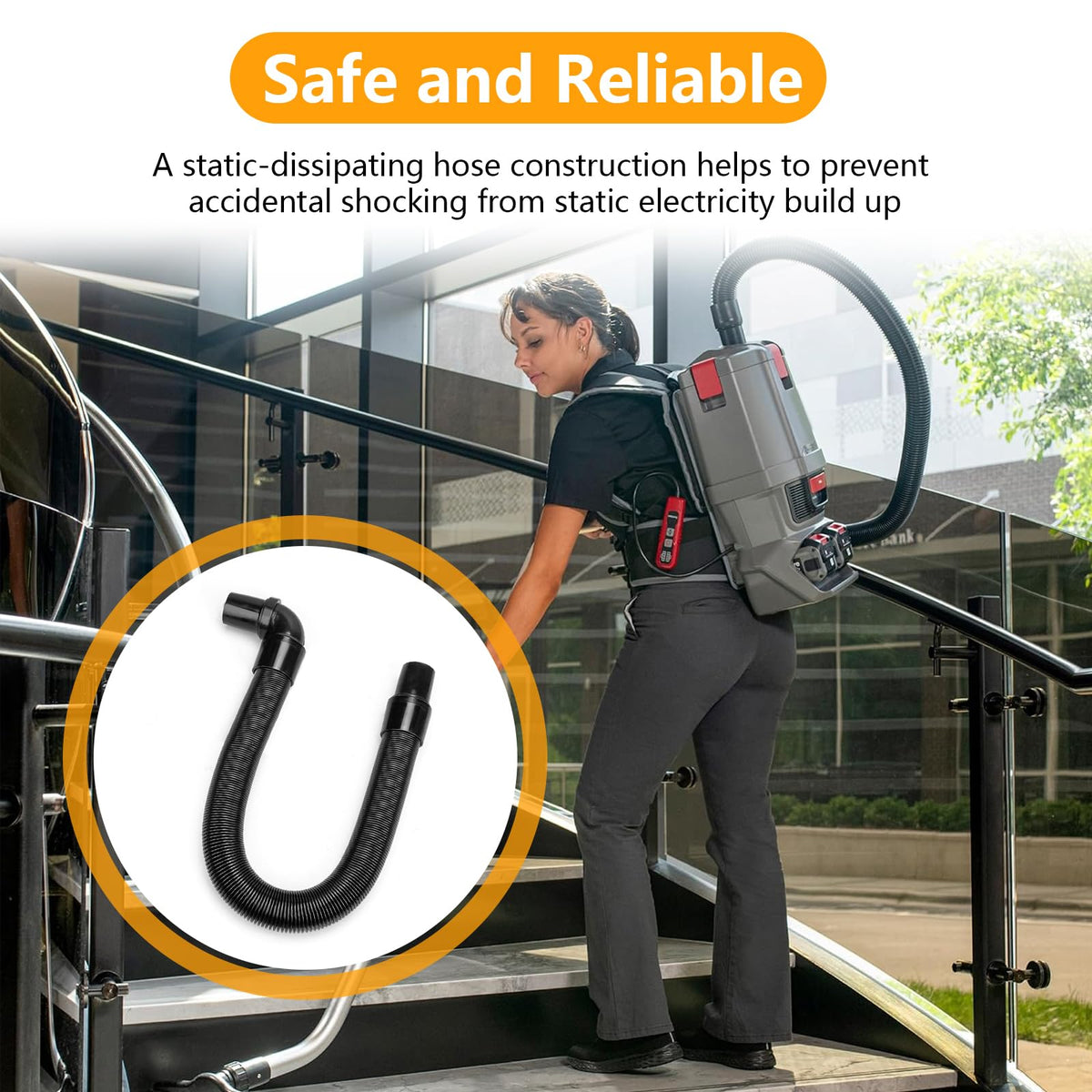 Adabuing static dissipating material close up emphasizes durable construction.
