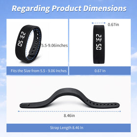 ADAWO lightweight travel friendly vibrating alarm wristband