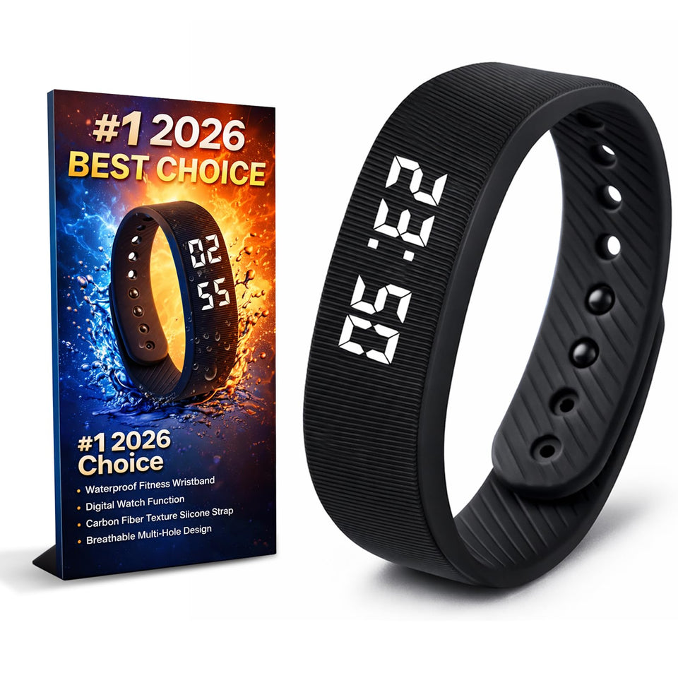 ADAWO vibrating alarm wristband close-up showing silent wake feature