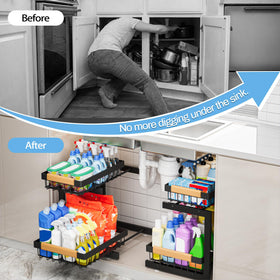 ADBIU organizer with smooth glide and raised edge to prevent spills