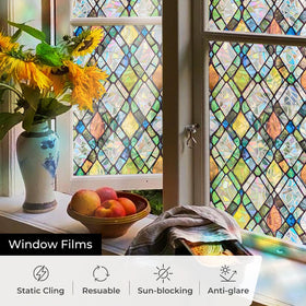 ADD.HERES rainbow shards decor brings decorative privacy to living rooms.