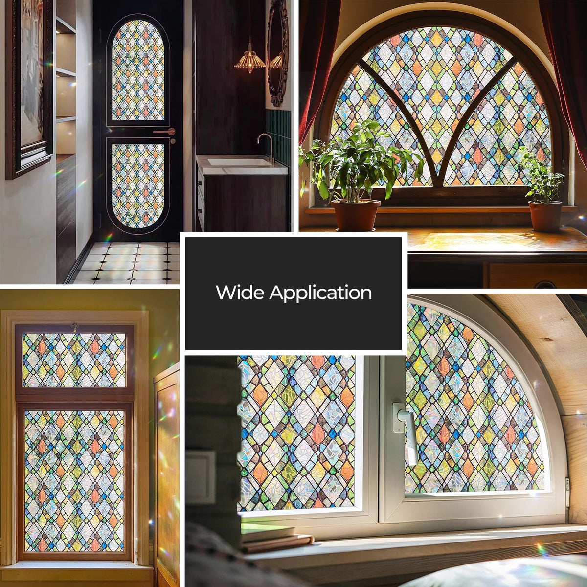 ADD.HERES stained glass-inspired pattern suits kitchens and offices alike.