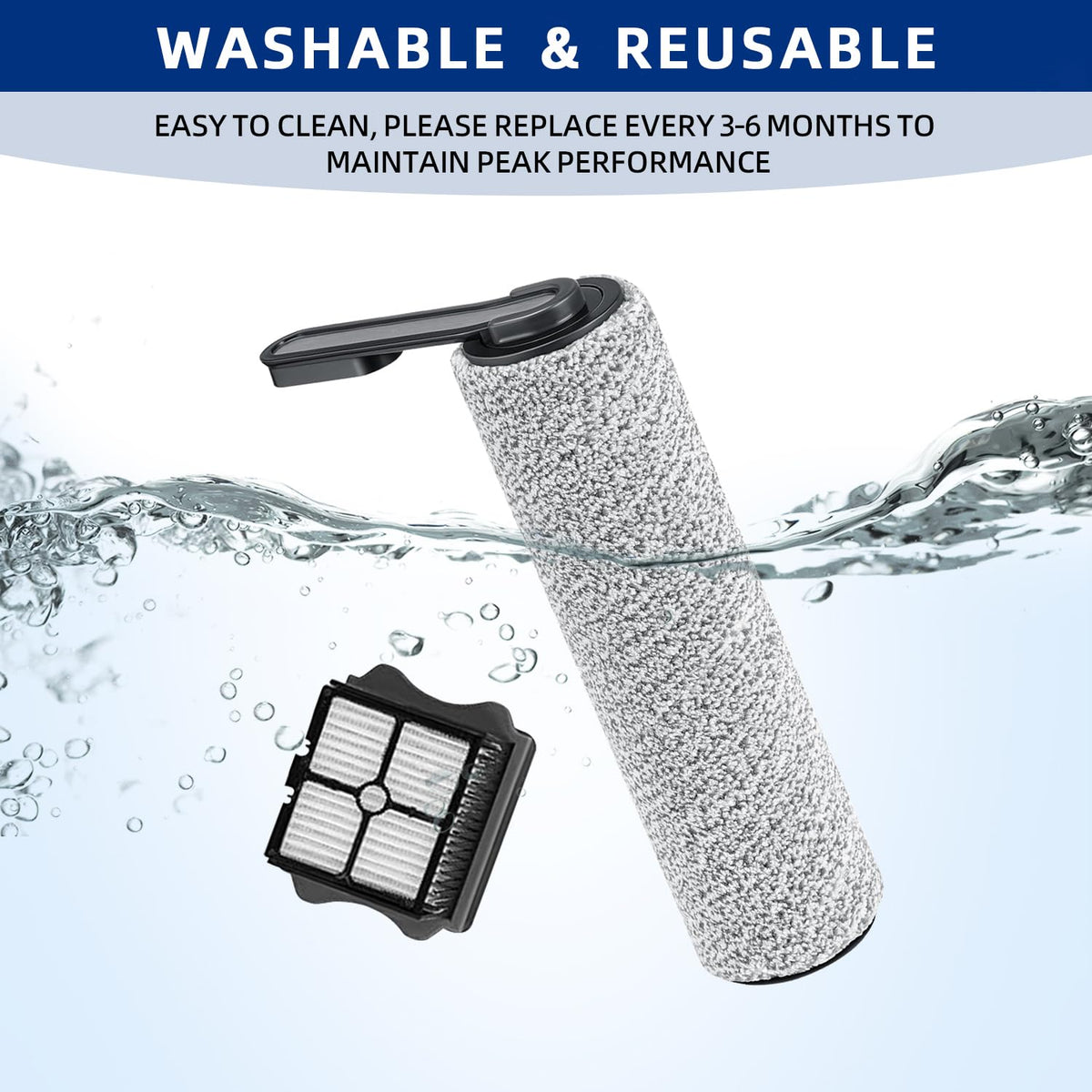 ADDFRESH filter close-up highlighting mesh design for preventing debris from entering the tank.