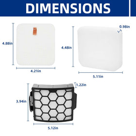 ADDFRESH foam and felt filters pack promotes durable performance and simple maintenance.