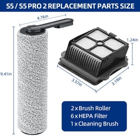 ADDFRESH six HEPA vacuum filters shown for improved particle capture and longer vacuum life.