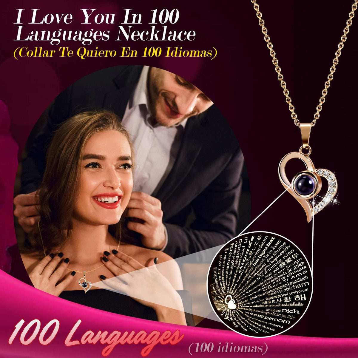 ADDWel hidden I Love You necklace in the rose box.