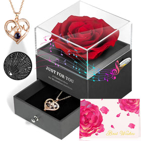 AddWel preserved rose necklace offers a lasting keepsake for mom.