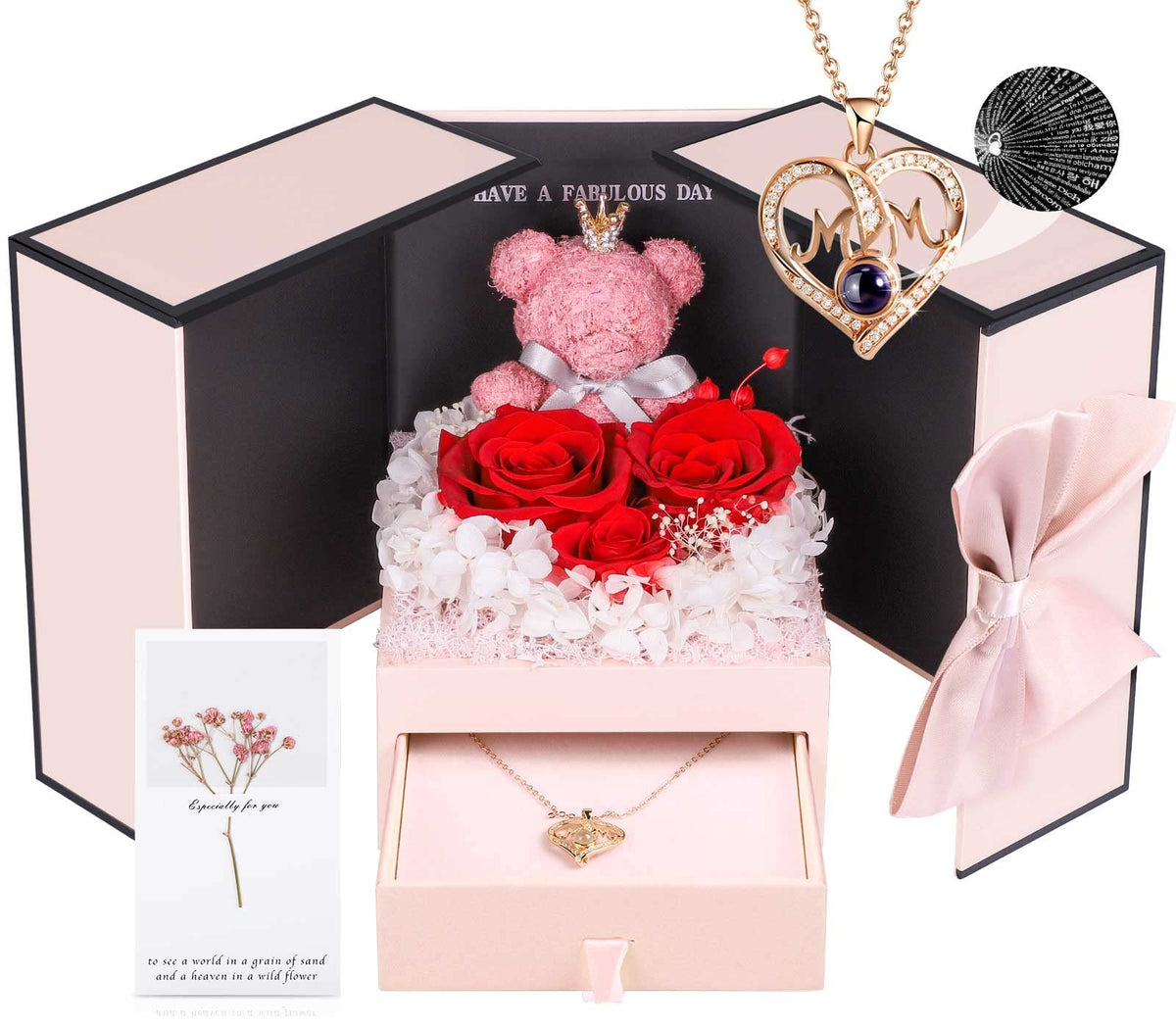 ADDWel preserved roses heart bouquet displaying lasting beauty for Mother's Day