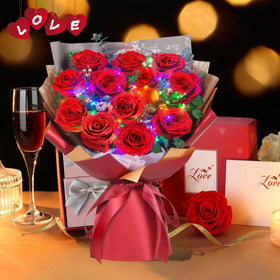 ADDWel preserved roses wedding anniversary decor adds a romantic touch.