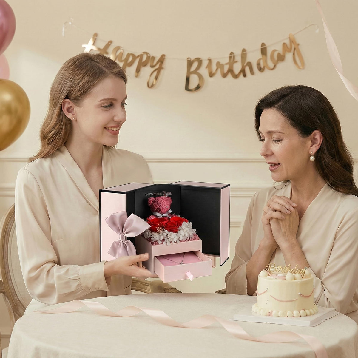 ADDWel rose bear presentation box enhancing gift-ready appeal