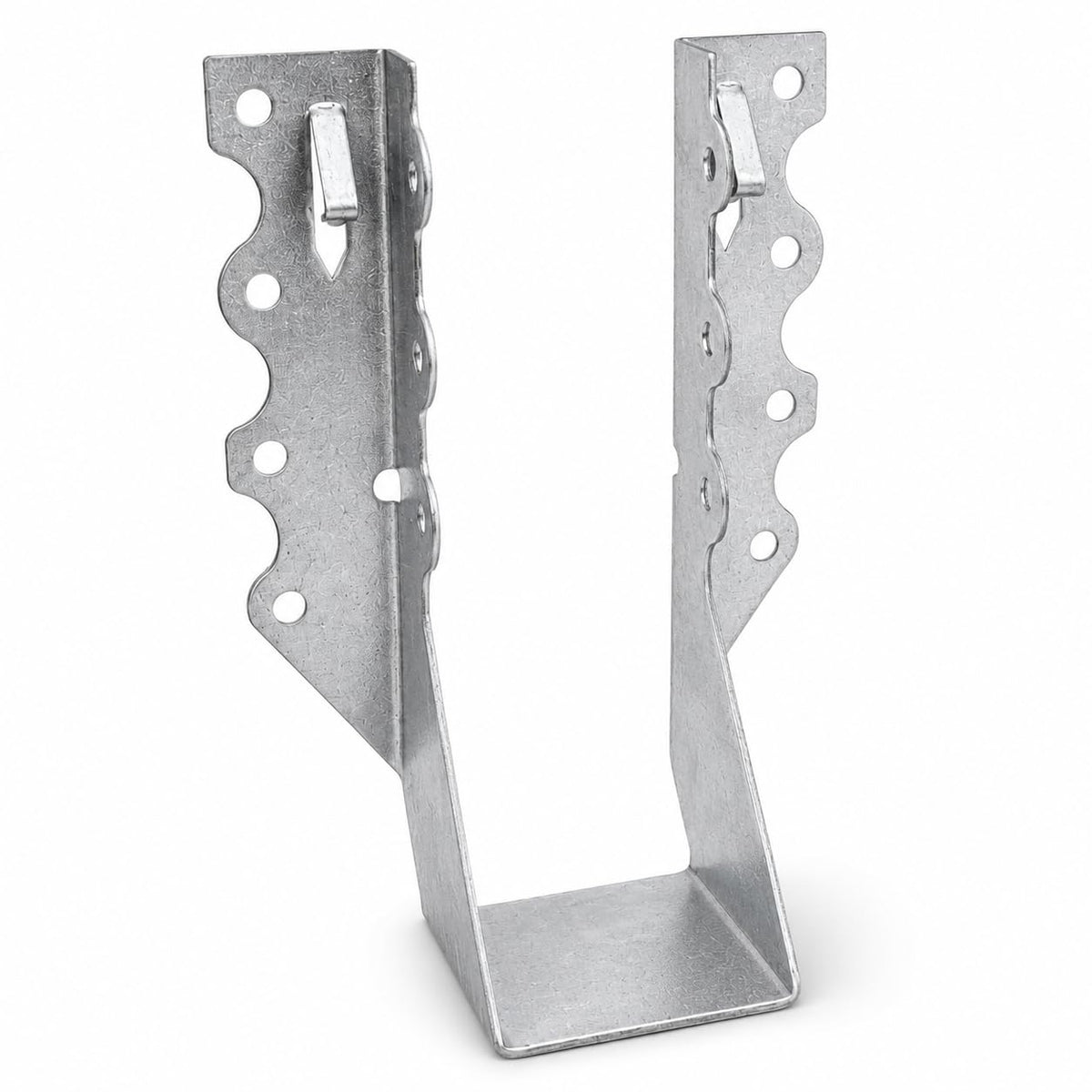 ADLMPW 2x6 joist hanger closeup shows corrosion-resistant 18-gauge steel for lasting framing.