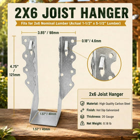 ADLMPW joist hanger installation setup demonstrates quick, precise screw placement.