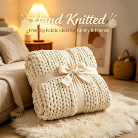 Admitrack blanket folded Ivory neatly for storage or gifting.