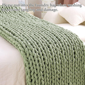 Admitrack chunky knit blanket supports cozy reading moments and coffee breaks.