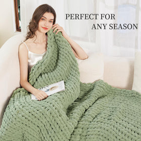 Admitrack blanket on chair complements decor with soft, breathable warmth.