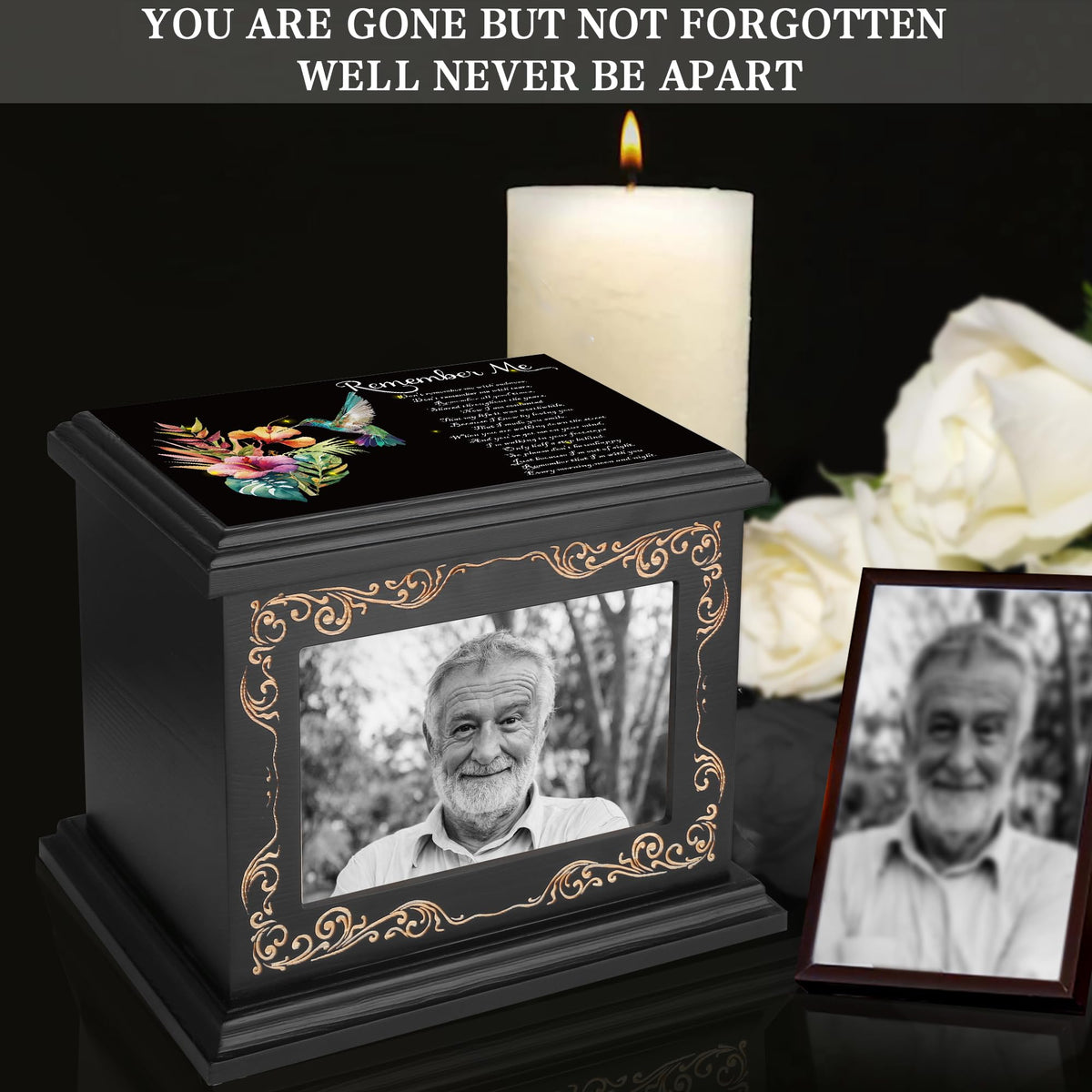 ADMLC urn top pattern and inscription offer peaceful symbolism.