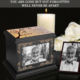 ADMLC urn photo frame assembly for easy personalization.