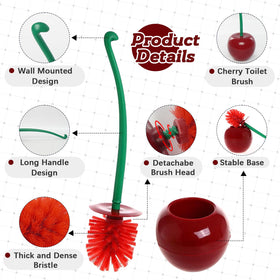 ADNIKIA cherry brush bristles close-up highlight thick, effective cleaning power.