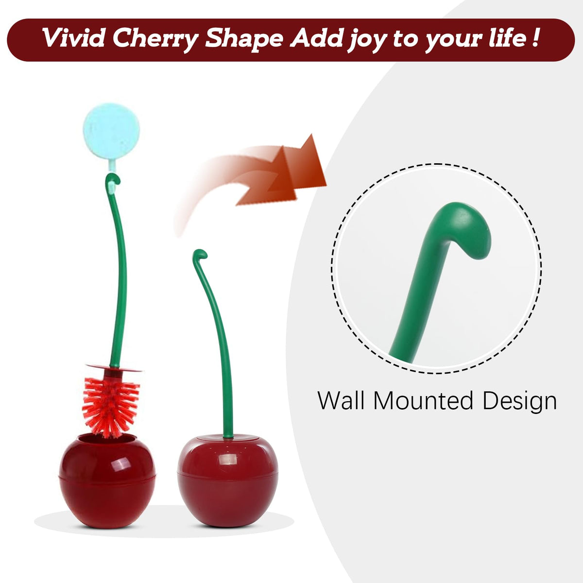 ADNIKIA cherry-shaped brush with long handle reduces bending.