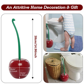 ADNIKIA cherry brush on non-slip base stays secure.