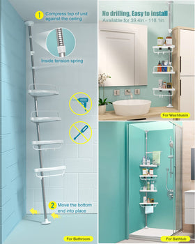 ADOVEL corner storage fits bathrooms, kitchens, balconies for versatile organization