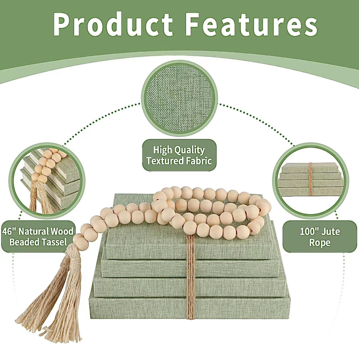 ADUN Stationery linen covered books evoke rustic boho aesthetics in any room.
