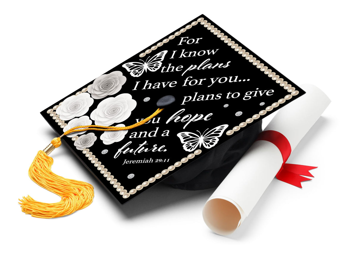 ADVANSYNC i Know the Plans 2 cap topper on graduation cap for quick recognition