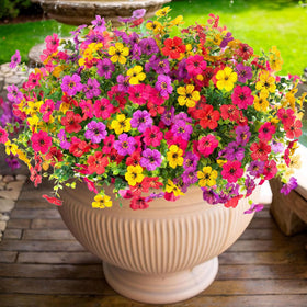 ADXORA red artificial flowers for outdoor decor with UV resistance and vibrant color