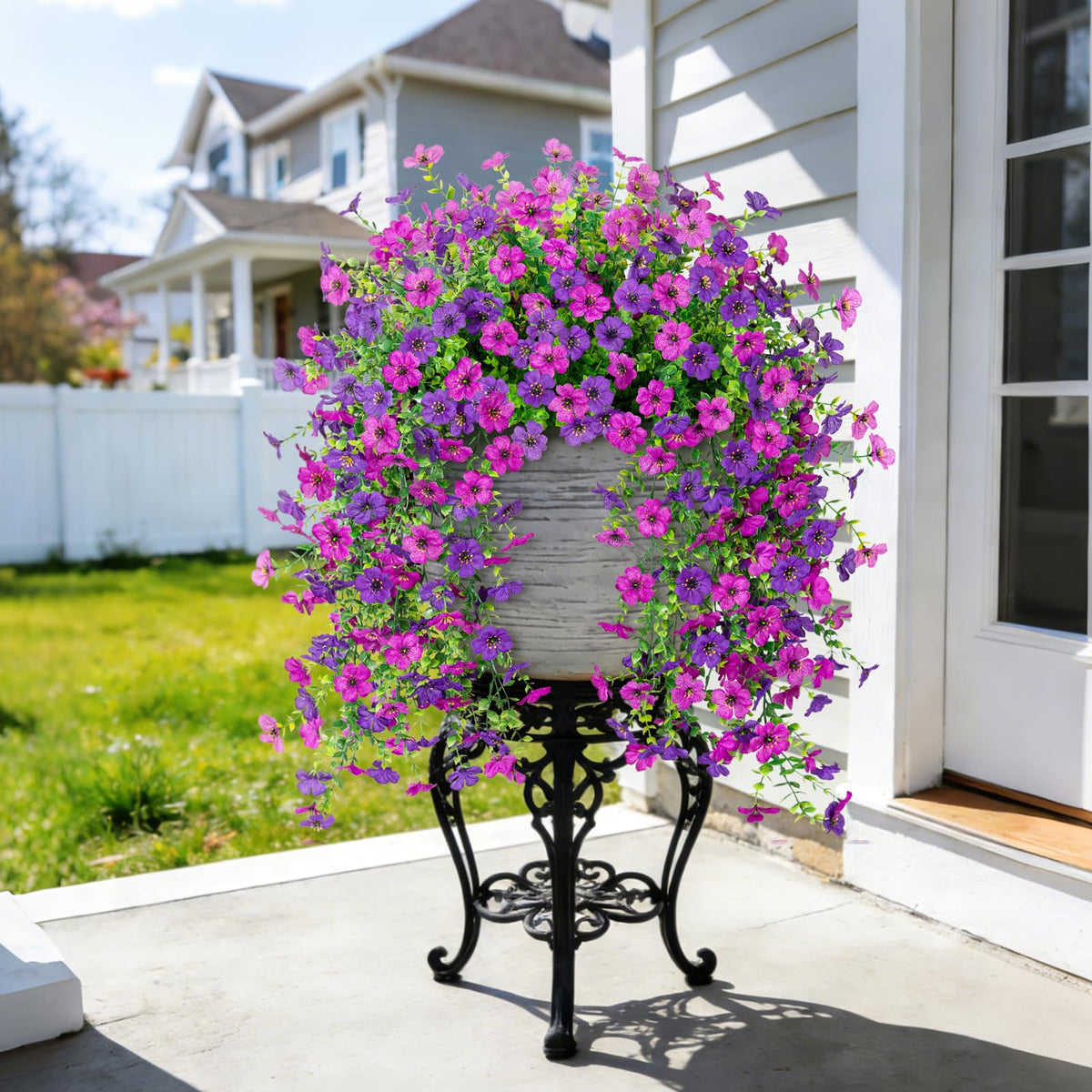 ADXORA artificial flowers for porch or front door with realistic look.
