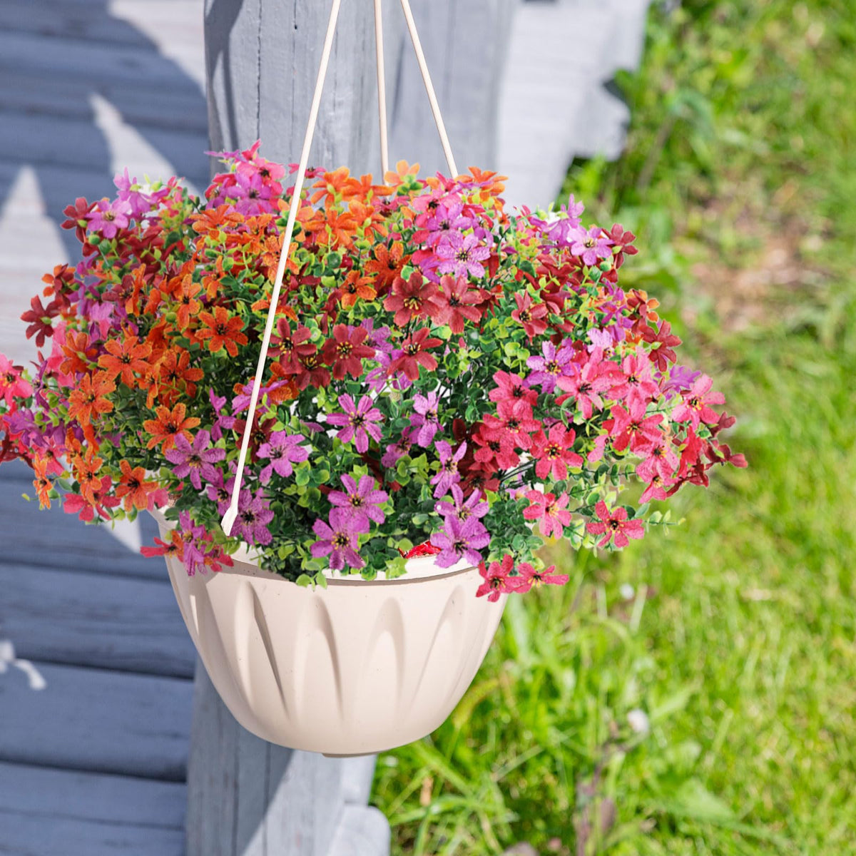 ADXORA compact fake daisies for easy DIY garden accents