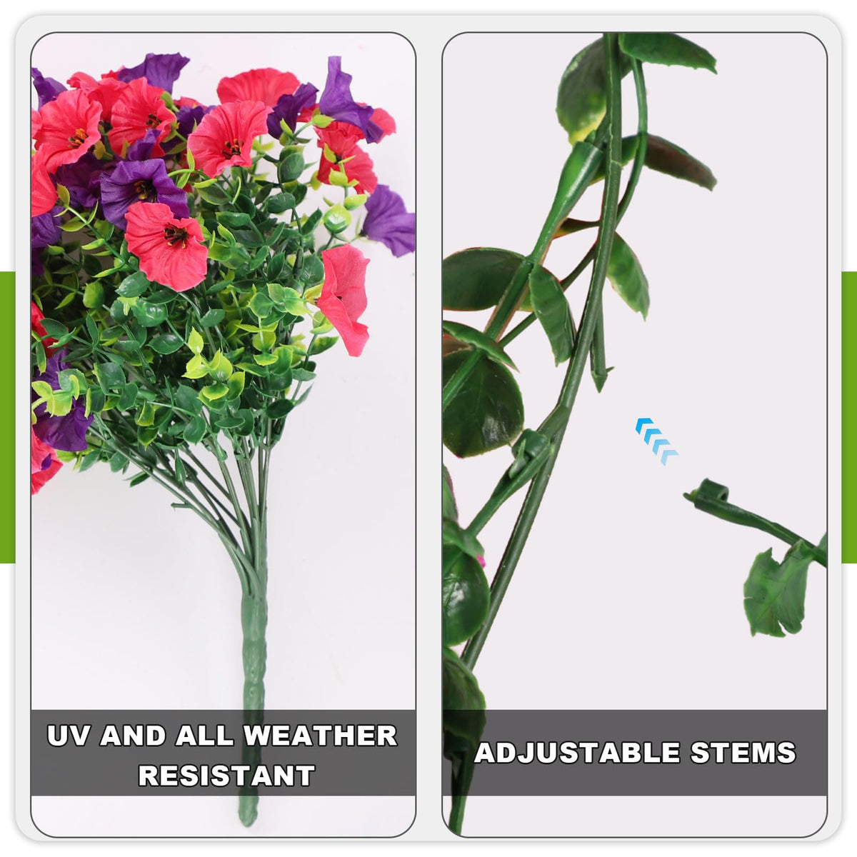 ADXORA detachable flower heads for versatile display and crafts.