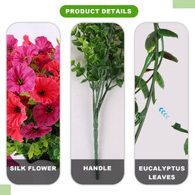 ADXORA fake plants morning glory suitable for indoor and outdoor use with realistic color
