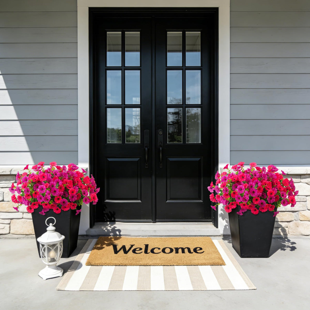 ADXORA morning glory artificial flowers decorating windowsills with evergreen appeal