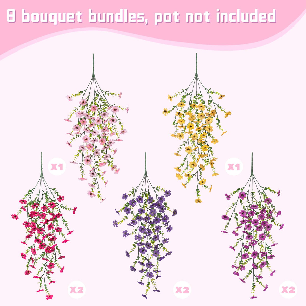 ADXORA realistic artificial outdoor flowers that mimic real blooms.