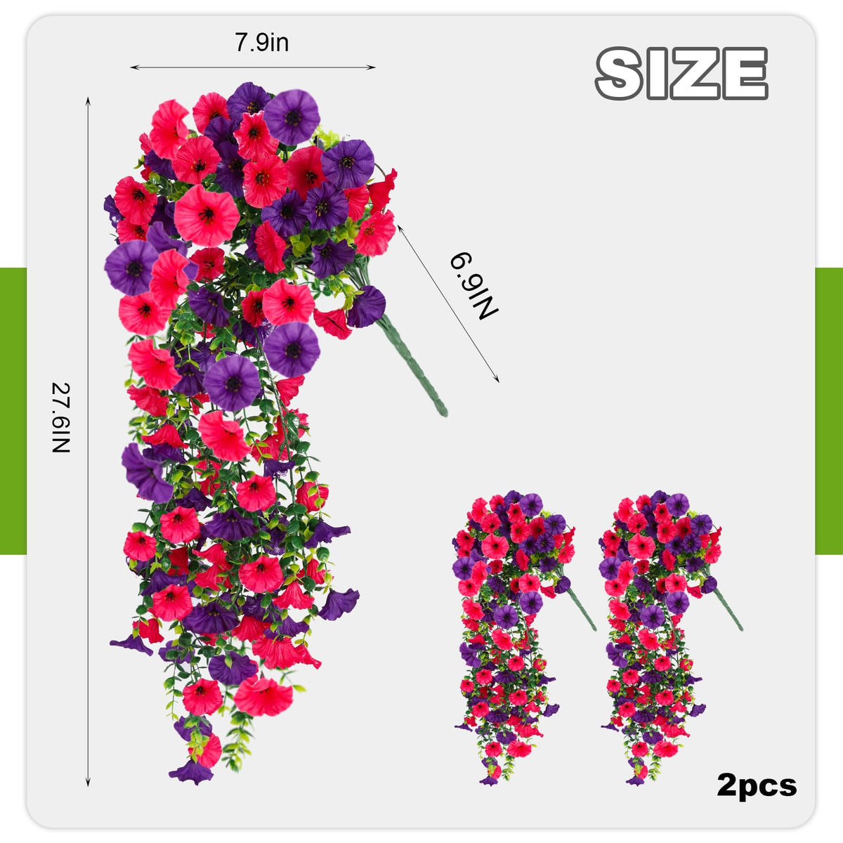 ADXORA UV-resistant silk flowers retain color in sun and rain.