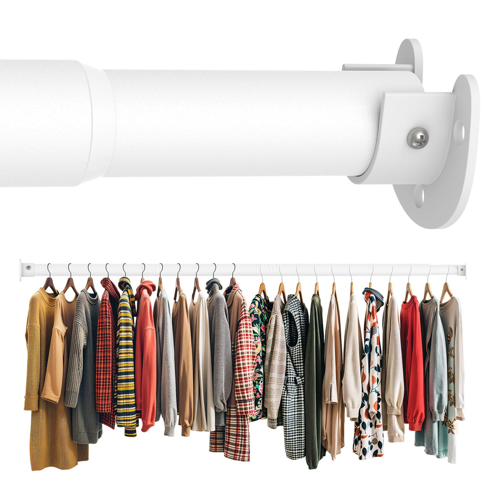 AeedWisp closet rod extended to 50 87 inches for flexible space and sturdy support