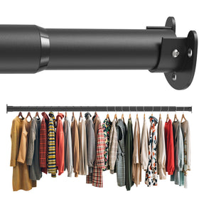 AeedWisp extendable closet rod 50-87 inches for customized wardrobe lengths