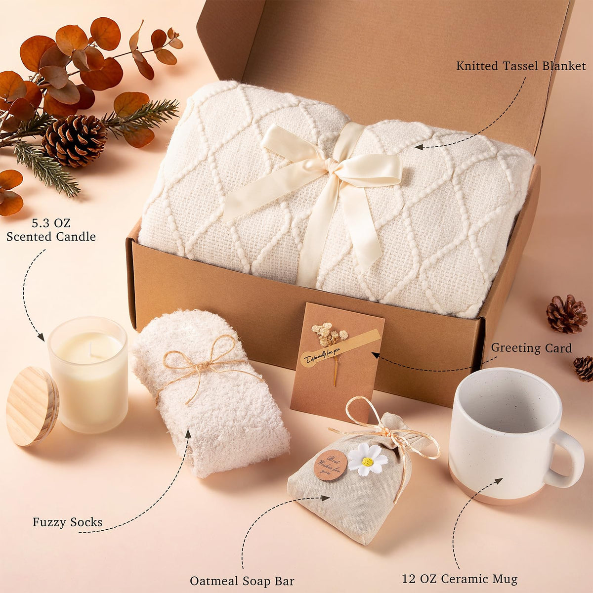 Aeenr gift basket suitable for birthdays and holidays for women