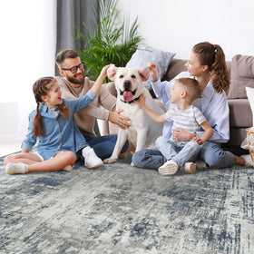 Aelenmu rug in nursery corner for soft texture underfoot.