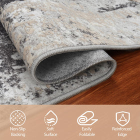 Aelenmu 8x10 rug shown in a living room scene for versatile style.