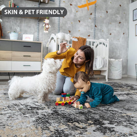 Aelenmu kids and pets-friendly rug for busy homes.