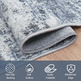 Aelenmu bedroom rug soft faux wool texture adds cozy comfort.