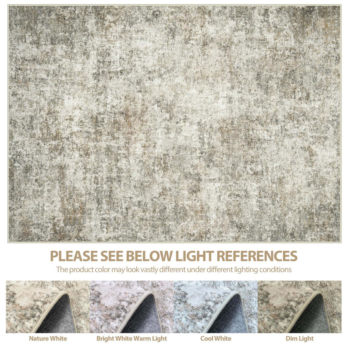 Aelenmu living-room rug 8x10 fits seating areas with neutral tones.