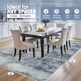 Aelenmu living room rug with soft fibers for everyday comfort.
