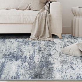 Aelenmu non-slip 9x12 rug with anti-skid backing helps prevent slides on smooth floors.