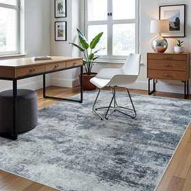 Aelenmu rug with non-slip backing to prevent sliding on wood or tile floors.