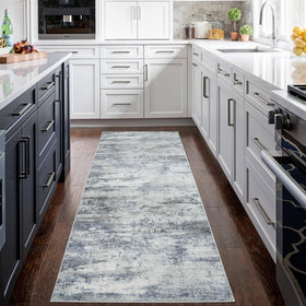 Aelenmu runner rug showcases soft faux wool texture for comfortable everyday living.