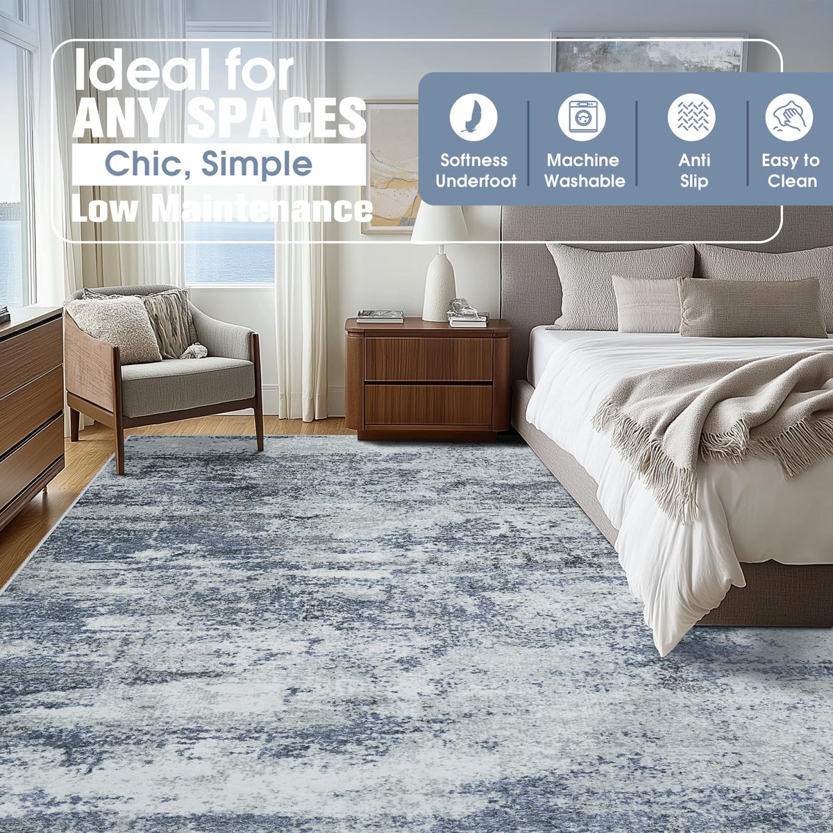 Aelenmu water-resistant layer protects floors from spills and accidents for everyday peace of mind.