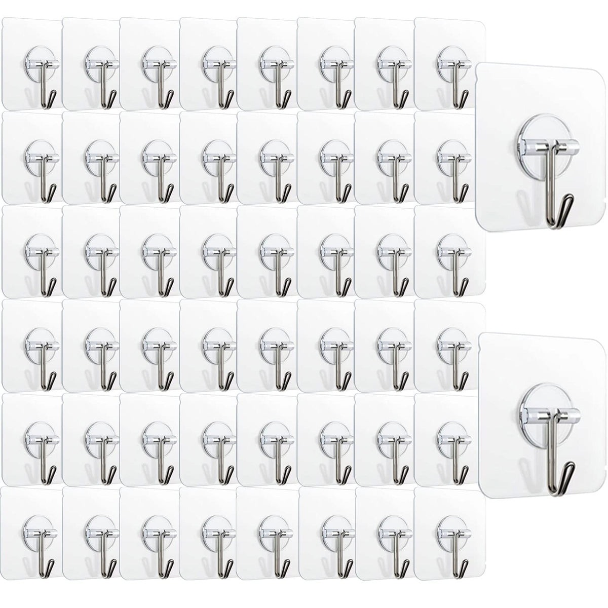 Aellabus adhesive hook 150-pack mounted on wall for organized storage.