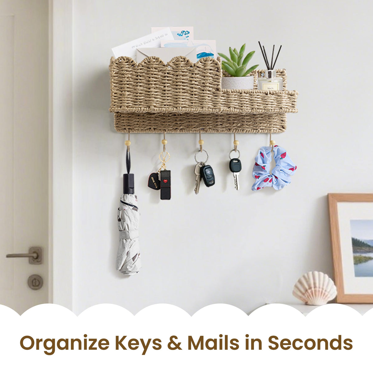 AELS entryway decor keeps keys, mail, and small accessories neatly organized.